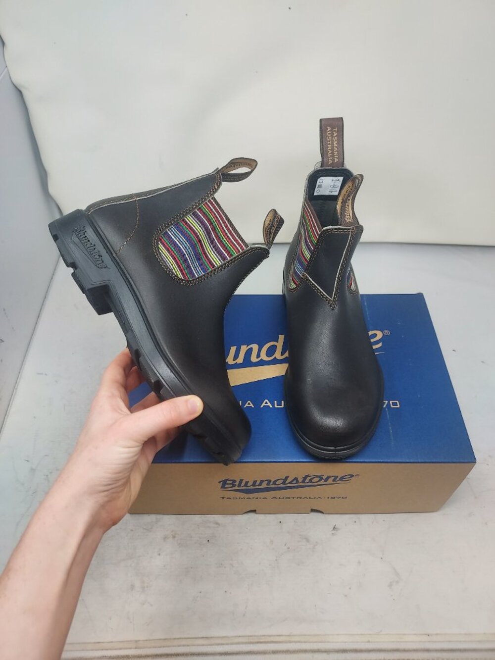 Blundstone WOMENS Chelsea Multicolor Stripe Brown Boot